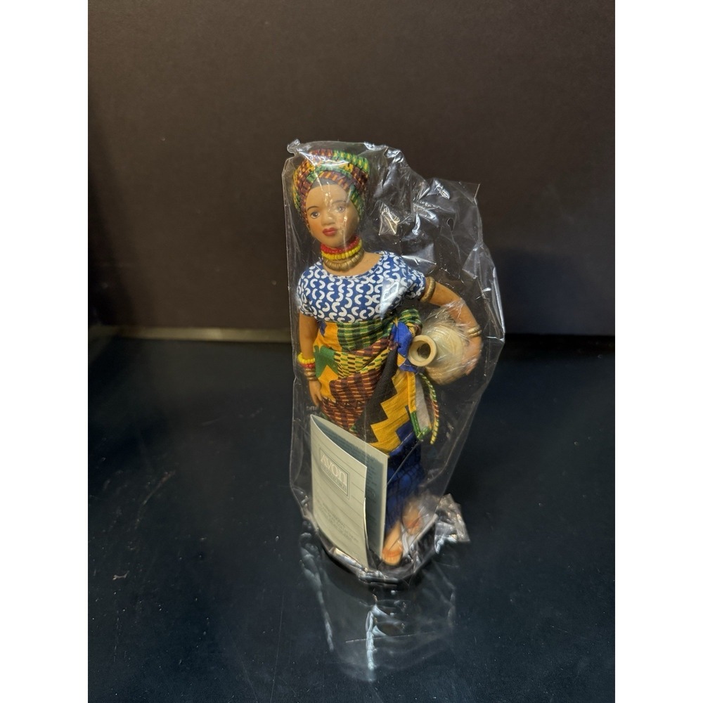 AVON Porcelain Doll Adama from Nigeria w/ Box‎ Intl Collection African Dress